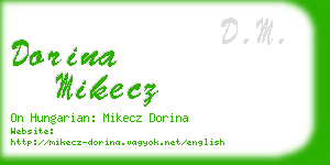 dorina mikecz business card